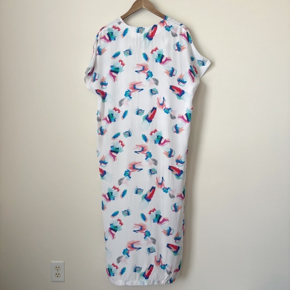 Marie Oliver Oliver Brushstroke Print Maxi Dress White Multi - Picture 5 of 10